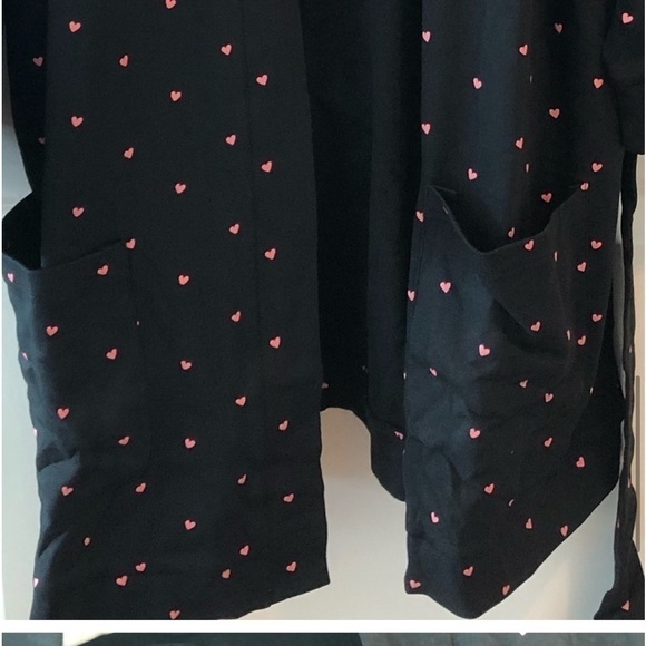 Plush Apparel Fleece Heart Print Robe NW T - Picture 10 of 13